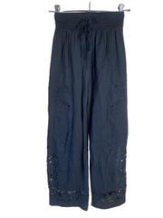 【中古】anuke アンヌーク 62410703　カットワーク　レース　パンツ ブラック 38 44841884