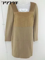 ◇ VICKY ビッキー 切り替え 長袖 膝丈 ワンピース サイズ2 ブラウン レディース  【1107120016078】のサムネイル