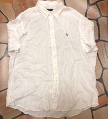【リネン】ラルフローレン　麻　4XL 　水色　半袖シャツ 1278_thumbnail.jpg