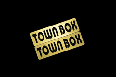 EEE-819-1 TOWN BOX 金黒 アクリル2層 ステッカー 三菱 タウンボックス ワイド U61W U62W カスタム 前期 後期 2枚1セット