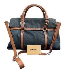 DIESEL ディーゼル デニムバッグ レザー 2way ショルダー ハンドバッグ