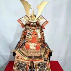 昭和レトロ　五月人形 鎧飾り 「絲俳域大蹬 」 甲冑 豊泉作 豊泉作 12号 緋縅 鎧飾｜五月人形・雛人形なら人形の和光
