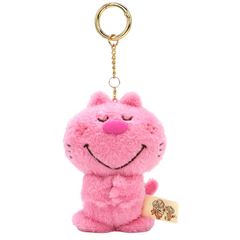 ADO MIZUMORI　水森亜土 ねこ　マスコットぬいぐるみ MC　ピンク　 PK　213136-25　ナカジマコーポレーション