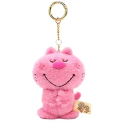 未使用品　水森亜土 プルぴゅんキーチェーン　赤いオープンカー キーホルダー 水森亜土 2チャームワイヤーキーリング ピンク キーホルダー