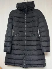 MONCLER モンクレール フラメッテ ダウンジャケット ロング丈 アウター 0サイズ ブラック (百貨店購入)