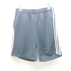 ◇ adidas アディダス サイドライン ウエストゴム ジャージ ハーフパンツ サイズL ネイビー レディース E 【1308160020494】