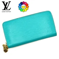 【極希少】LOUIS VUITTON ルイヴィトン × 村上隆 コラボ LV×TM ジッピーウォレット 長財布 ラウンドジップウォレット エピ カビラブルー M14158