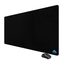 Cacoy ゲームマウスパッド、120 x 60 cm 超大型パソコンデスクパッド、滑り止めキーボードマウスパッド、特殊なテクスチャ表面とステッチエッジ、黒