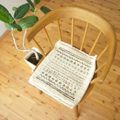 ガゼニ ギャッベ 【トルクマン族】 ミニマット 　ラグ　37x38cm　BP90　ベージュ