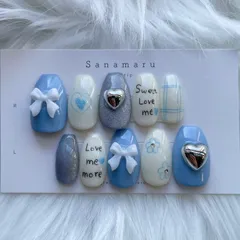 【サイズオーダー】 101 ネイルチップ 落書きネイル マグネット うるマグ 流行りネイル