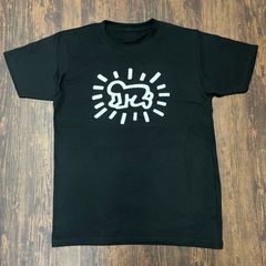 キースヘリング・ラディアント・ベイビー・Tシャツ黒