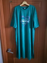 表記サイズ 4XL ボリュームがあります 英語 プリンティング 緑 ワンピース