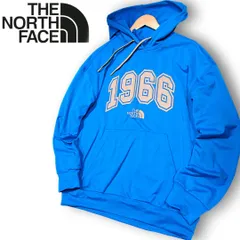 新品 THE NORTH FACE ノースフェイス ストレッチ リラックスフィット 1966 HOOD PULLOVER フーディー プルオーバー パーカー ブルー アウトドア