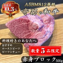 【ローストビーフ◎】A5BMS12等級黒毛和牛赤身ブロック500g 牛肉煮込み
