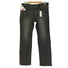 ユーズドフルギ USED古着 {{RED PEPPER}} バック ロゴ スカル ドクロ 刺繍 ブラック デニム パンツ Y2K メンズ  34