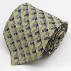 ピエールカルダン ブランドネクタイ チェック柄 格子柄 シルク メンズ グレー Pierre Cardin 【中古】
