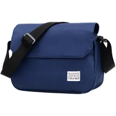 [FUPUTWO] ショルダーバッグ メンズ 斜めがけ 小さめ 軽量 スリングバッグ 無地 ナイロン (ブルー) [ブルー]