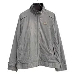 kappa ジャケット S グレー カッパ ジップアップ バックプリント ラグラン ライン スポーティー アウター 古着卸 アメリカ仕入 a701-5809