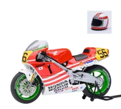 【中古】ミニカー 1/12 ホンダ NSR500 WGP500 #56 (巨摩郡ヘルメット付属) 「バリバリ伝説」 オートアート・コンポジットモデルシリーズ [12566]