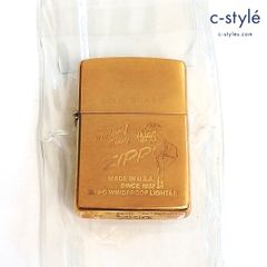 U624 [未使用品] ZIPPO ジッポー オイルライター SOLID BRASS Windy Windproof Beauty ゴールド 1995 ウィンディ 喫煙具 | U★