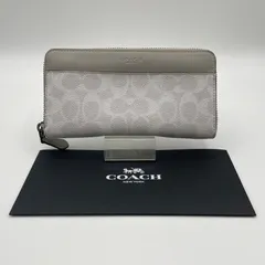 COACH コーチ ラウンドファスナー 長財布 58426 ホワイト ベージュ ウォレット シグネチャー 質屋・リサイクルマート宇部店