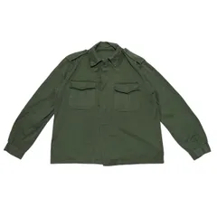 60s ベルギー軍 実物 フィールドジャケット 1967年 短丈 ショート丈 コットンツイル 67年製 オリーブ 薄手 オリーブ グリーン 緑 vintage 古着  【L】
