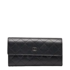 シャネル ココマーク マトラッセ ブラック キャビアスキン レディース CHANEL【1-0146096】