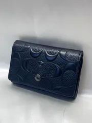 S【ヴィンテージ】コーチ COACH シグネチャー キーケース キーウォレット メンズ レディース 本革 合皮 おしゃれ かっこいい シック お出かけ ミニマル