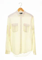 ラルフローレン RalphLauren 90s 90's Polo by Ralph Lauren LINEN×SILK リネン シルク シャツL/S White 長袖シャツ ホワイト Sサイズ 103MT-2675