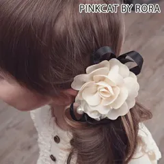 ☆ FREE ☆ ロココポニーテール(3color) ヘアゴム キッズ おしゃれ お花 フラワー パール 10002926 ロココポニーテール 大きめ 女の子 大人っぽい 卒園式 入学式 卒業式 結婚式 発表会 かわいい オシャレ 可愛い ヘアアレンジ