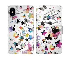 [iPhone11 Pro Max] iPhone15 ケース スカラー スマホケース 手帳型 iPhone16 ケース iPhone 16 15 14 13 SE 第3世代 第2世代 スマホカバー 全機種対応 手帳 ScoLar チョウ フワラー メルヘン 