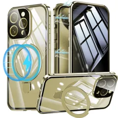 人気商品あいほん 15promax スマホケース Uovon フルカバー 360°全面保護 のぞき見 多機能一体スタンド ガラスケース アイフォン15プロマックス 覗き見防止 カメラレンズ保護 MagSafe対応 両面 ロック付き ケース 用 ・ Max Pr