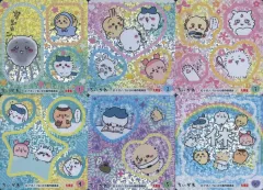 【中古】シール・ステッカー 全6種セット キラキラシール 「ちいかわ なんか小さくてかわいいやつ ちいかわカップスープ＜ほうれんそうのポタージュ＞」