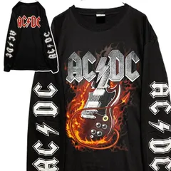 ⭐︎ ACDC エーシーディーシー 黒 長袖 Tシャツ ロンT バンド ロングスリーブ デザイン 袖 両面 プリント 派手 奇抜 古着 ビンテージ vintage ロック メタル ヒップホップ ラッパー アーティスト  p20/のサムネイル