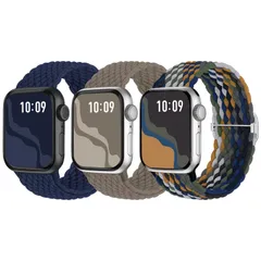 【特価商品】伸縮性 アップルウォッチ アップルウォッチ スポーツバンド ナイロンバンド Series 8 Watch 7 6 Apple 5 4 編み込み 3 38mm 2 1 40mm SEに対応 長さ無段階調整 41mm 柔軟 バンド 通気 防汗 コンパチ