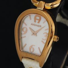 AIGNER Amalfi A32200 蹄型 腕時計 ゴールド ブラウン - メルカリ