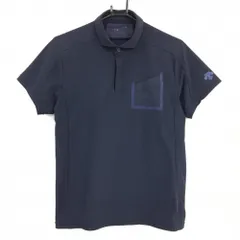 デサント 半袖ポロシャツ ネイビー 胸ポケット  メンズ M ゴルフウェア DESCENTE