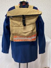 ６９．🚒防火衣リメイクバックパック（アップサイクル商品）🚒