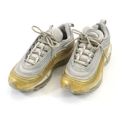 ナイキ エアマックス97 スニーカー 25 ゴールド×シルバー NIKE メンズ