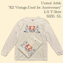 United Athle "K2 Vintage,Used 1st Anniversary" L/S T-Shirt - 数量限定 "古着屋K2"1周年記念L/S T-Shirt - XL