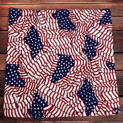 USA 星条旗 国旗バンダナ ビンテージ VINTAGE ヴィンテージ 古着 小物 アクセサリー ハンカチ ペイズリー USA製 made in USA US製 china japan クレジット メンズ レディース 総柄 1980 p60