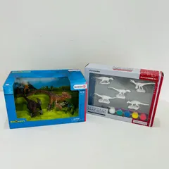 NC736 恐竜 2点 まとめ Schleich シュライヒ 羽毛恐竜セット DINOSAUR PAINT MODEL ミニダイナソー ペイントモデルボックス 検M