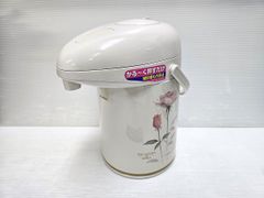 【中古未使用品】 象印 ZOJIRUSHI 2.2L 押すだけポット 中せんなし ガラスマホービン AB-RZ22G-FE ローズ ○YR-18746○