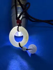 天然翡翠A貨 子母扣ペンダントネックレス 5222-4/4