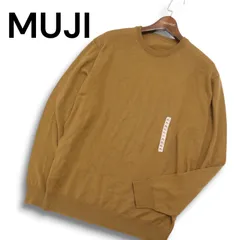 【新品 22AW】 MUJI 無印良品 秋冬 メリノ ウール100％ クルーネック ニット セーター Sz.XL メンズ 大きいサイズ 未使用