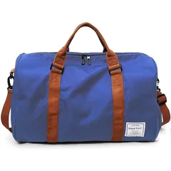 【在庫処分】大容量 シューズ収納 メンズ 3WAY レディース 最新改良タイプ ユニセックス 旅行バッグ 乾湿分離 ジムバック アウトドア ボストンバッグ 機内持込 スポーツバッグ (ブルー RIMINA 010)