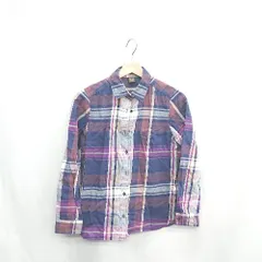 ◇ ⊂ URBAN RESEARCH DOORS アーバンリサーチ チェック柄 長袖 シャツ サイズONE パープル レディース E  【1502060047616】