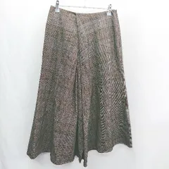 ◇ ⊇ IENA イエナ チェック柄 ロング ギャザー スカート サイズ38 ブラウン レッド ブラック レディース E  【1412090005985】