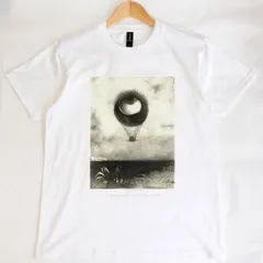 眼は奇妙な気球のように無限に向かう / オディロン・ルドン 半袖 Tシャツ ホワイト GILDAN(ギルダン) 5.3オンス 男女兼用【RAF】Odilon Redon S/S TEE 54