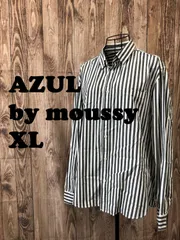 AZUL BY MOUSSY アズール バイ マウジー ストライプ 長袖 シャツ XL メンズ